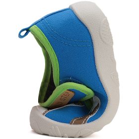   D.D.Step Barefoot Rókás kék kisfiú szobacipő/vászoncipő