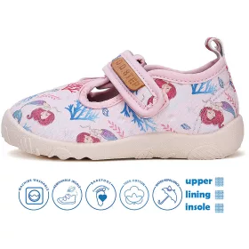 D.D.Step Barefoot Sellős kislány szobacipő/vászoncipő