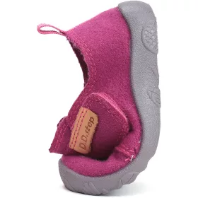   D.D.Step Barefoot Jegesmedvés fukszia kislány szobacipő/vászoncipő