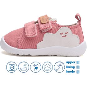   D.D.Step Barefoot Felhős púder kislány szobacipő/vászoncipő