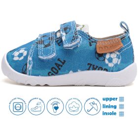 D.D.Step Barefoot Focis kék kisfiú szobacipő/vászoncipő