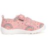 D.D.Step Barefoot Szivárványos rózsaszín kislány szobacipő/vászoncipő