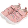D.D.Step Barefoot Szivárványos rózsaszín kislány szobacipő/vászoncipő