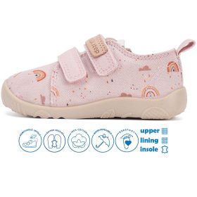   D.D.Step Barefoot Szivárványos kislány szobacipő/vászoncipő