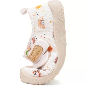   D.D.Step Barefoot Szivárványos fehér kislány szobacipő/vászoncipő