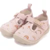 D.D.Step Barefoot Szivárványos rózsaszín kislány szobacipő/vászoncipő