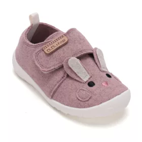  D.D.Step Barefoot Nyuszis rózsaszín kislány szobacipő/vászoncipő