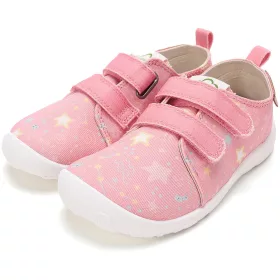   D.D.Step Barefoot Csillagos rózsaszín kislány szobacipő/vászoncipő