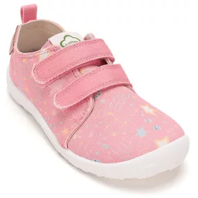   D.D.Step Barefoot Csillagos rózsaszín kislány szobacipő/vászoncipő