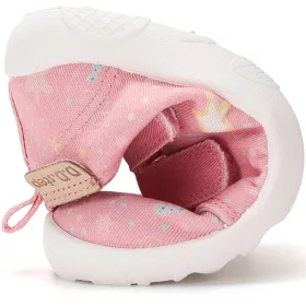   D.D.Step Barefoot Csillagos rózsaszín kislány szobacipő/vászoncipő