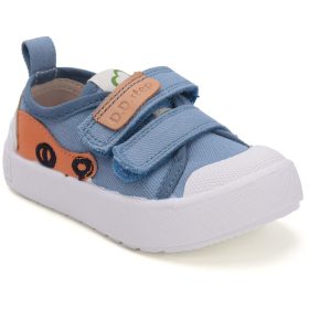 D.D.Step Kutyás kék kisfiú vászoncipő