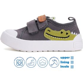 D.D.Step Krokodilos szürke kisfiú vászoncipő