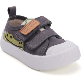 D.D.Step Krokodilos szürke kisfiú vászoncipő