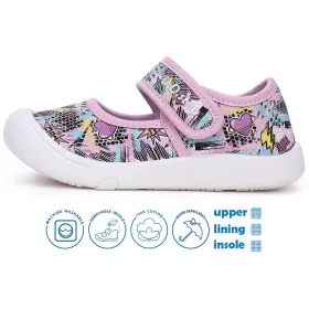 D.D.Step Feliratos kislány vászon félcipő