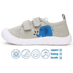 D.D.Step Elefántos bézs kisfiú vászoncipő