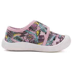 D.D.Step Feliratos kislány vászoncipő