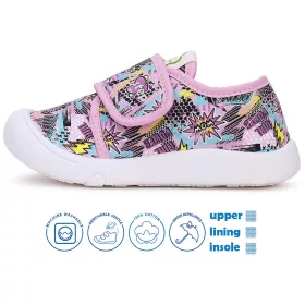 D.D.Step Feliratos kislány vászoncipő