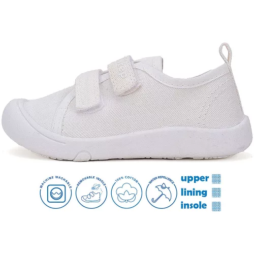 D.D.Step Fehér unisex vászoncipő