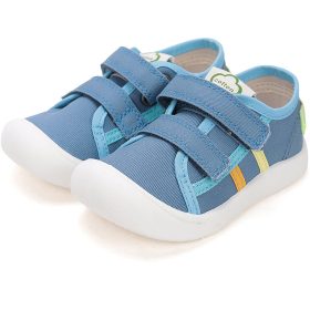 D.D.Step Színescsíkos acélkék kisfiú vászoncipő