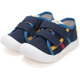 D.D.Step Színescsíkos éjkék kisfiú vászoncipő