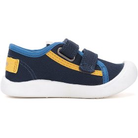 D.D.Step Színescsíkos éjkék kisfiú vászoncipő