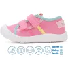 D.D.Step Színescsíkos pink kislány vászoncipő