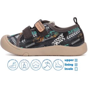 D.D.Step Versenyautós grafit kisfiú vászoncipő