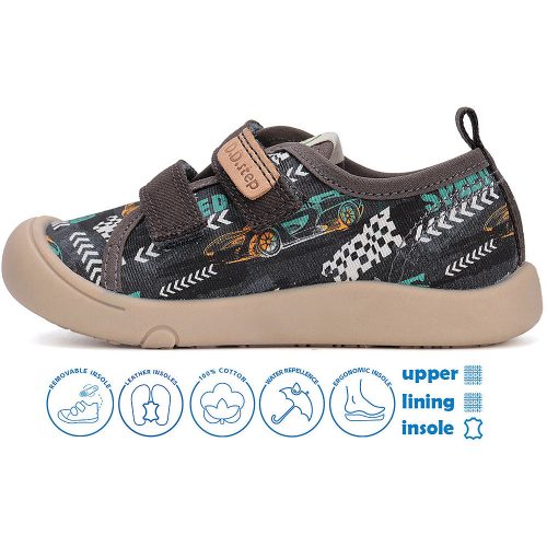 D.D.Step Versenyautós grafit kisfiú vászoncipő