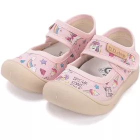 D.D.Step Unikornis rózsaszín kislány vászon félcipő