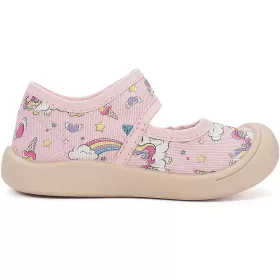 D.D.Step Unikornis rózsaszín kislány vászon félcipő
