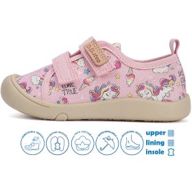 D.D.Step Unikornis rózsaszín kislány vászoncipő