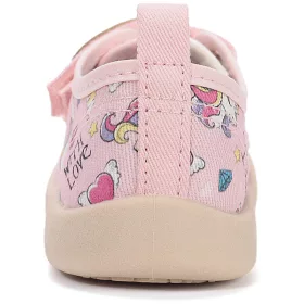 D.D.Step Unikornis rózsaszín kislány vászoncipő