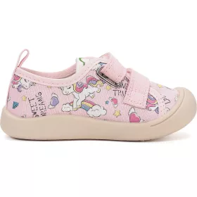 D.D.Step Unikornis rózsaszín kislány vászoncipő