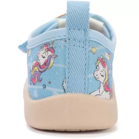 D.D.Step Unikornis kék kislány vászoncipő