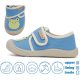 D.D.Step Békás kék kisfiú vászoncipő