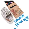 D.D.Step Colour Your Way színezhető unisex vászoncipő filctoll készlettel