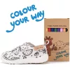 D.D.Step Colour Your Way színezhető unisex vászoncipő filctoll készlettel