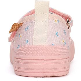   D.D.Step Virágos halványrózsaszín kislány vászon félcipő