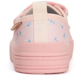 D.D.Step Virágos halványrózsaszín kislány vászoncipő