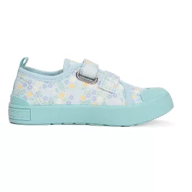 D.D.Step Virágos kék kislány vászoncipő
