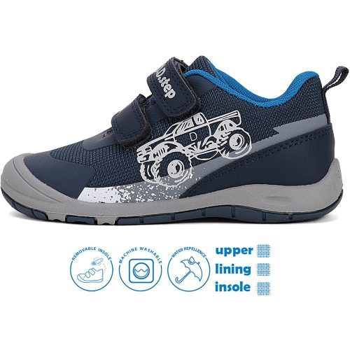 D.D.Step Monster Truck sötétkék kisfiú cipő