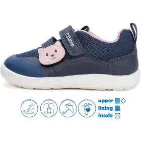 D.D.Step Barefoot Cicás sötétkék kislány sportcipő