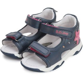 D.D.Step Csillagos sötétkék LED fényű baba szandál