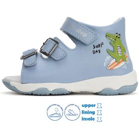 D.D.Step Krokodilos világoskék kisfiú szandál