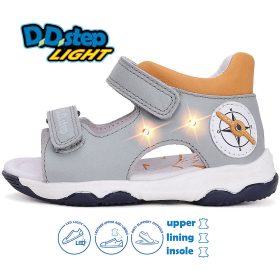 D.D.Step Iránytűs szürke LED fényű baba szandál