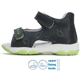 D.D.Step Dínós éjkék kisfiú szandál