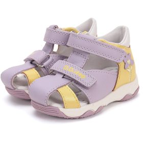 D.D.Step Virágos lila zártorrú kislány szandál