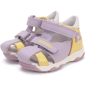 D.D.Step Virágos lila zártorrú kislány szandál