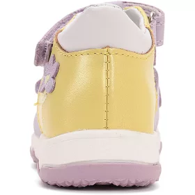 D.D.Step Virágos lila zártorrú kislány szandál