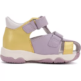 D.D.Step Virágos lila zártorrú kislány szandál